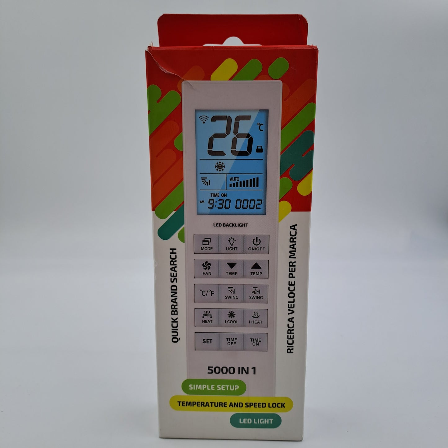 Telecomando Universale per Condizionatori Superior Electronics AirCo 5000 – 5000 in 1 con Display LCD Retroilluminato