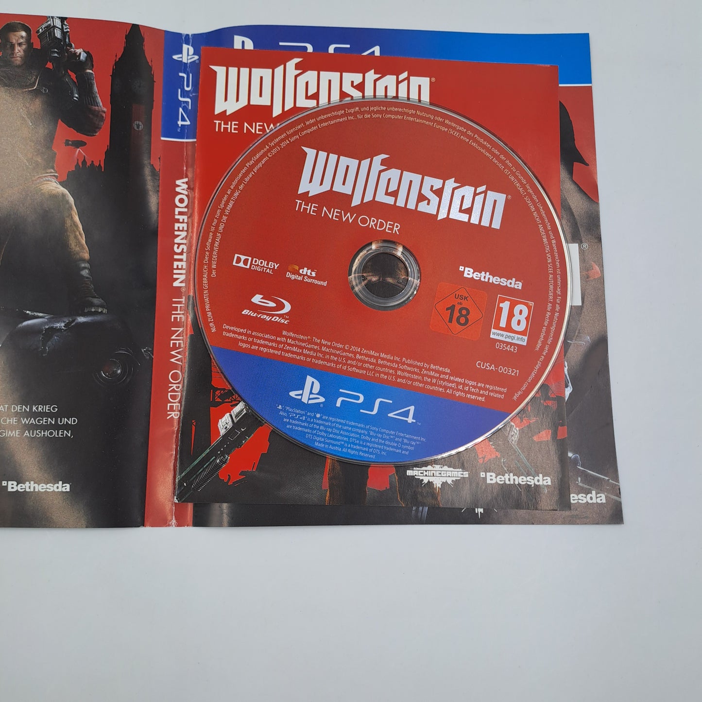 Wolfenstein: The New Order PS4 – Juego original de PlayStation 4 SIN embalaje original