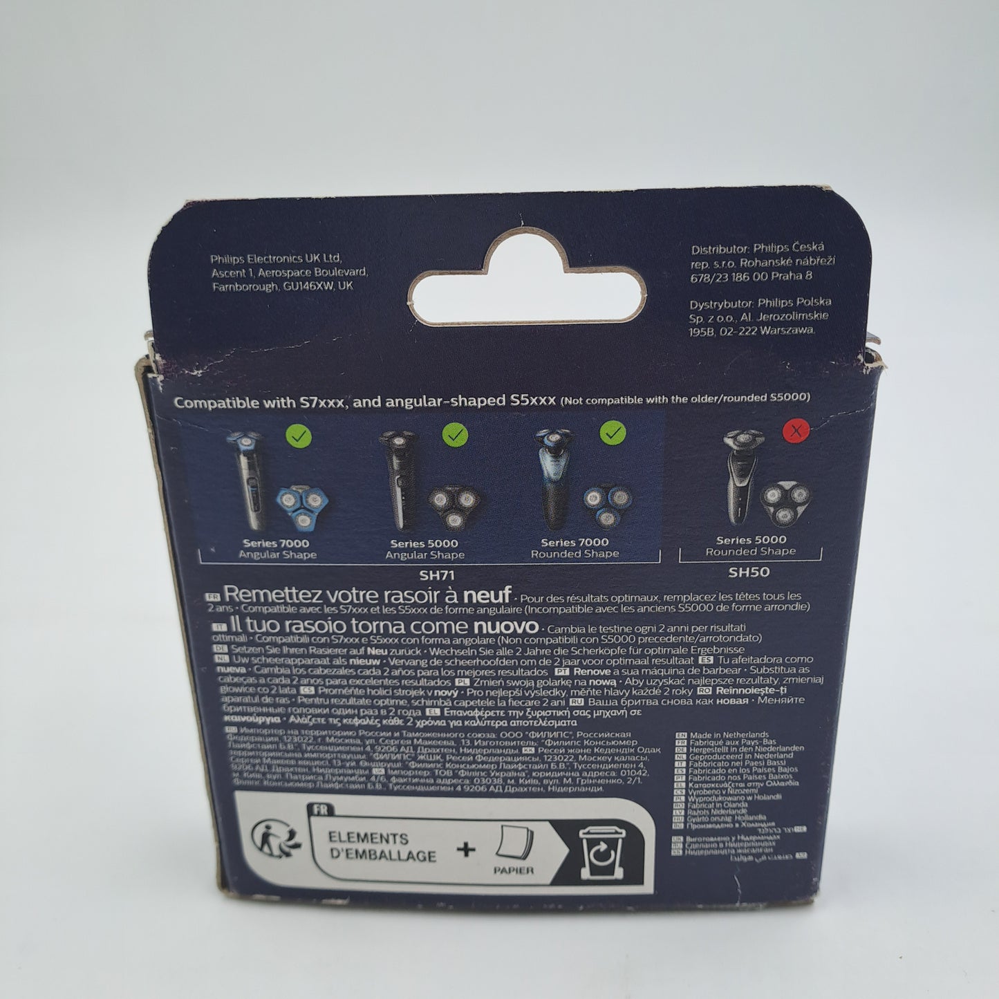 Philips SH71 Cabezales de Recambio para Afeitadoras Series 5000 / 7000