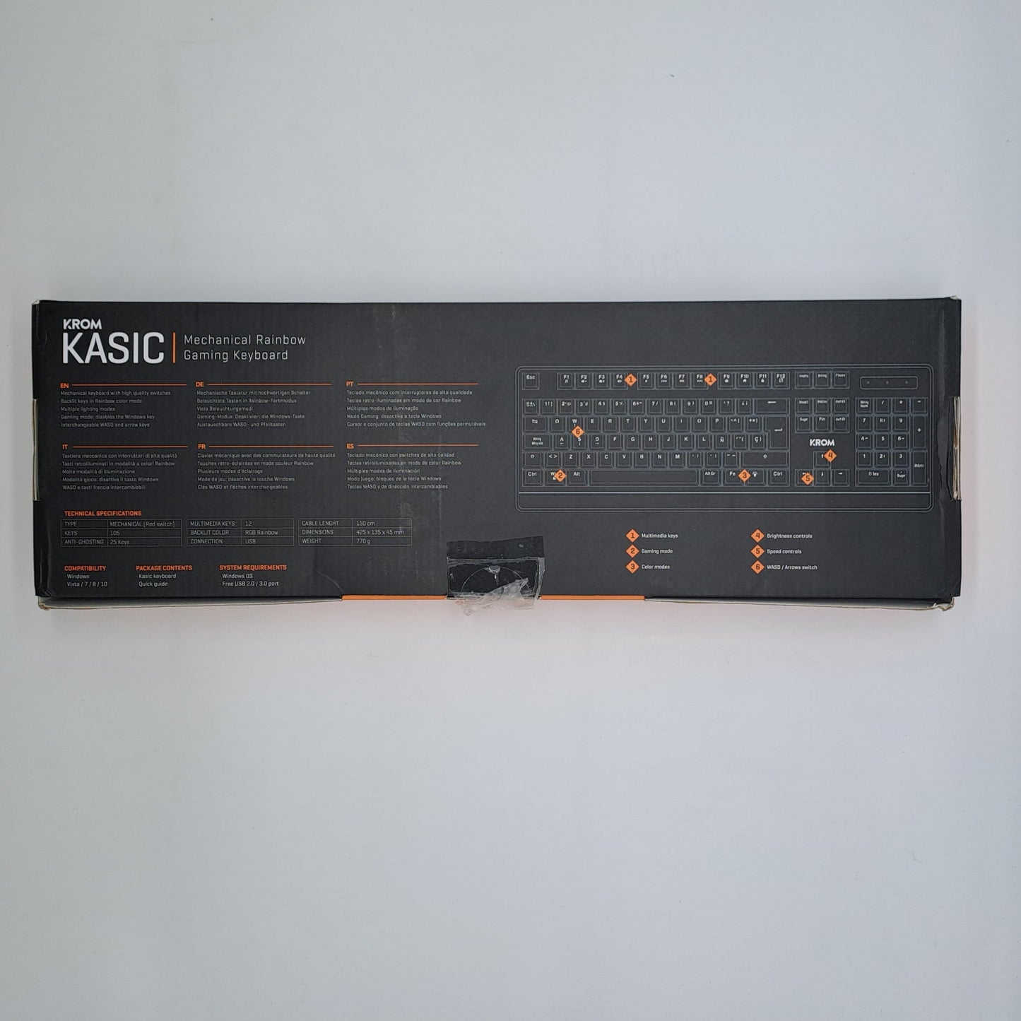 KROM KASIC Tastiera da Gioco