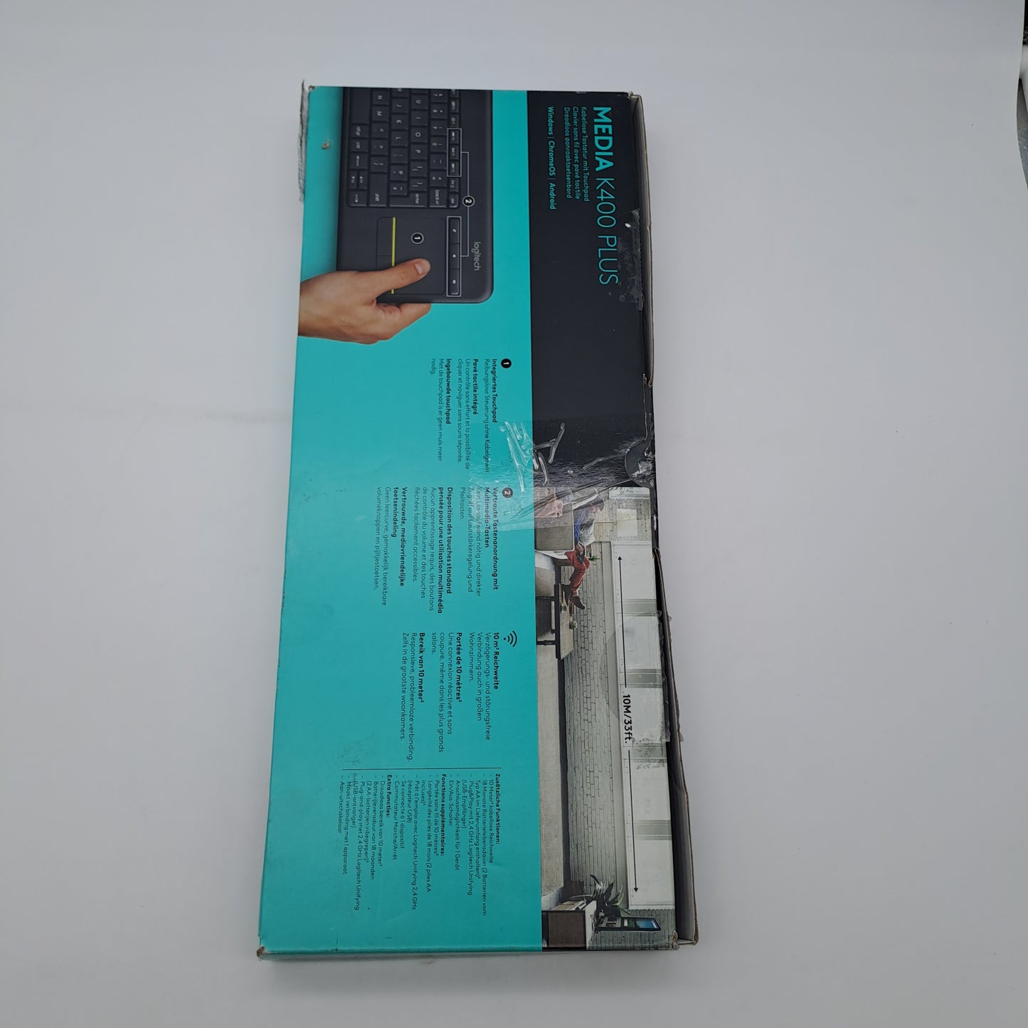 Logitech K400 Plus Tastiera Wireless Touch TV