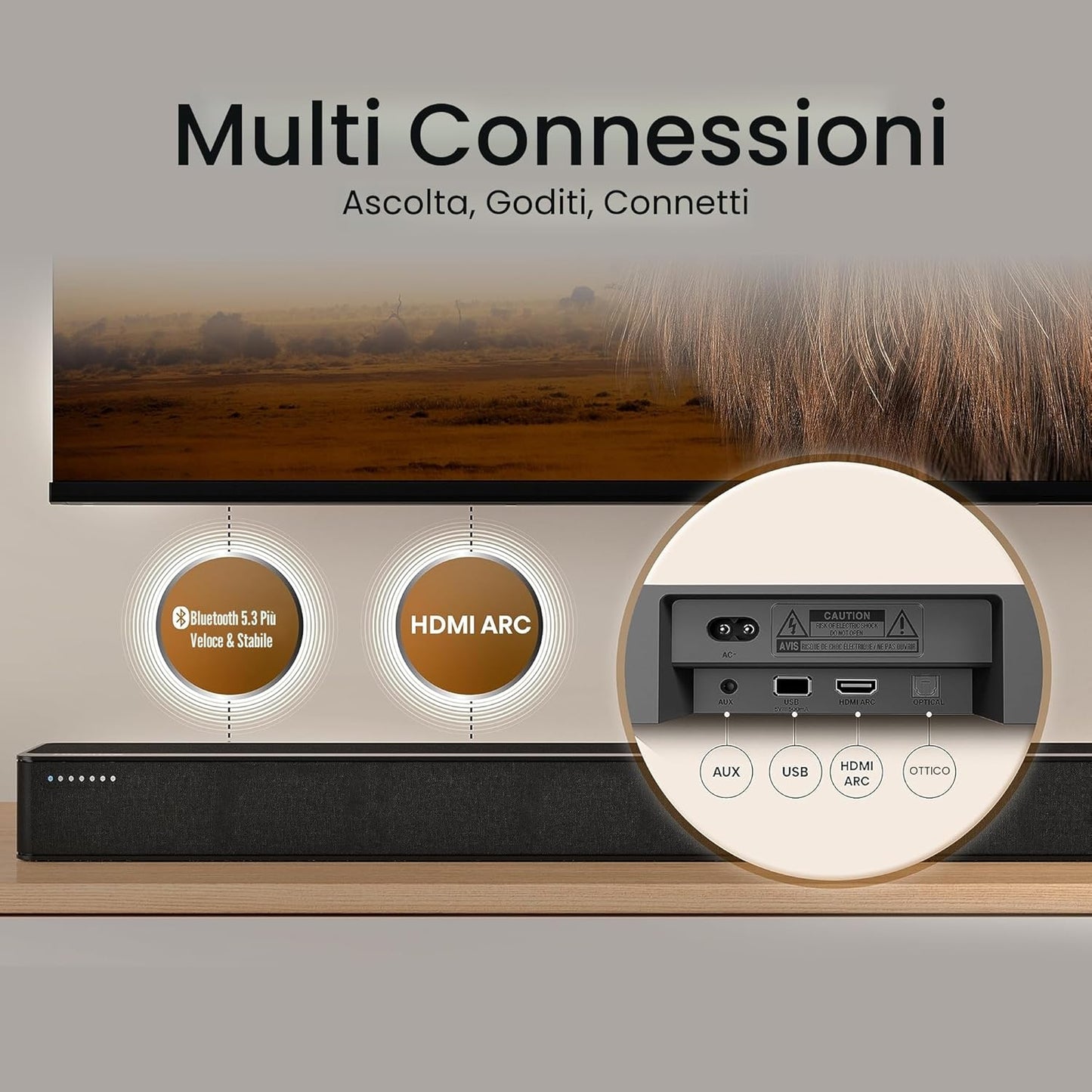 Hisense HS2100 Soundbar 2.1 240W con Subwoofer