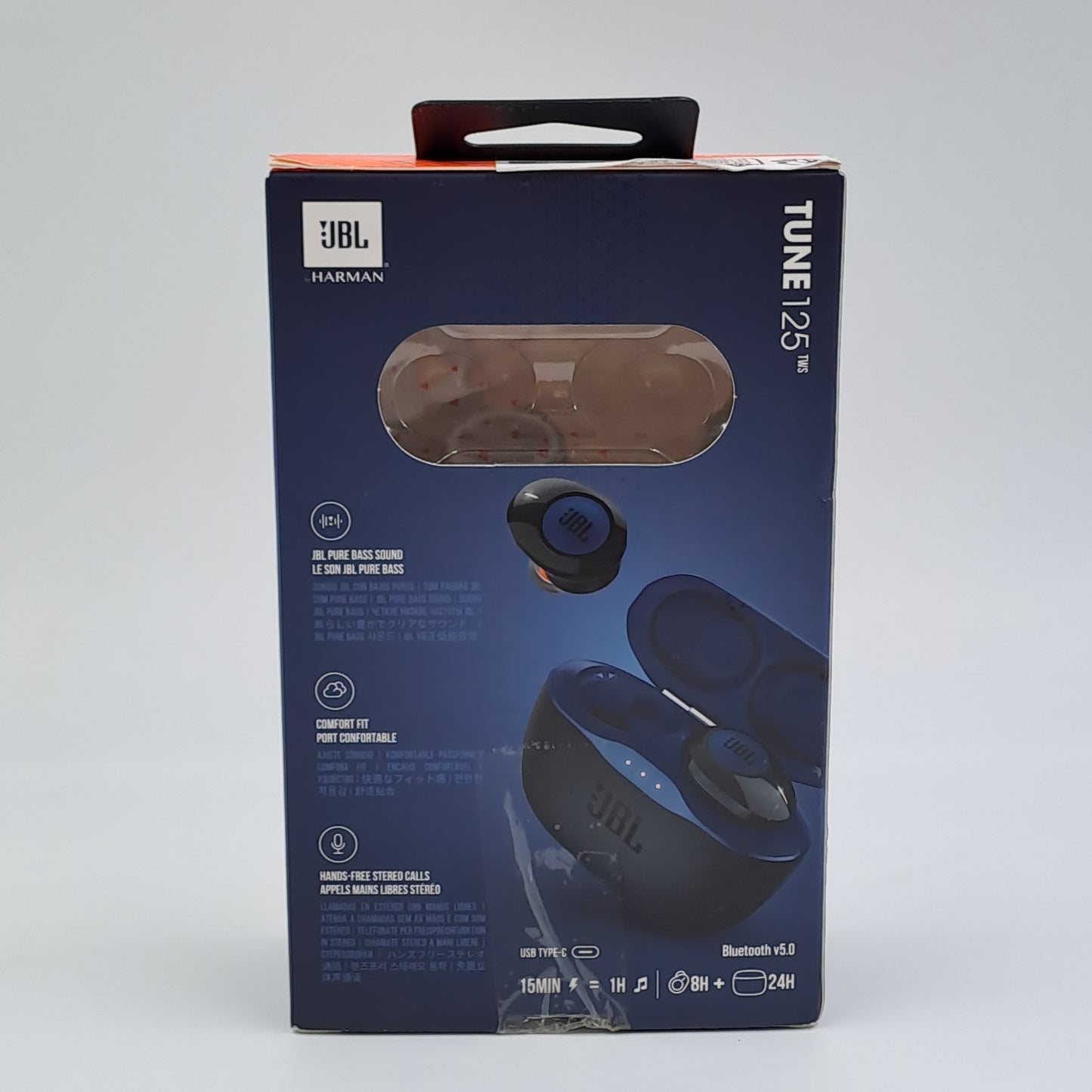 JBL Tune 125 TWS Auricolari Bluetooth True Wireless con Pure Bass e Custodia di Ricarica