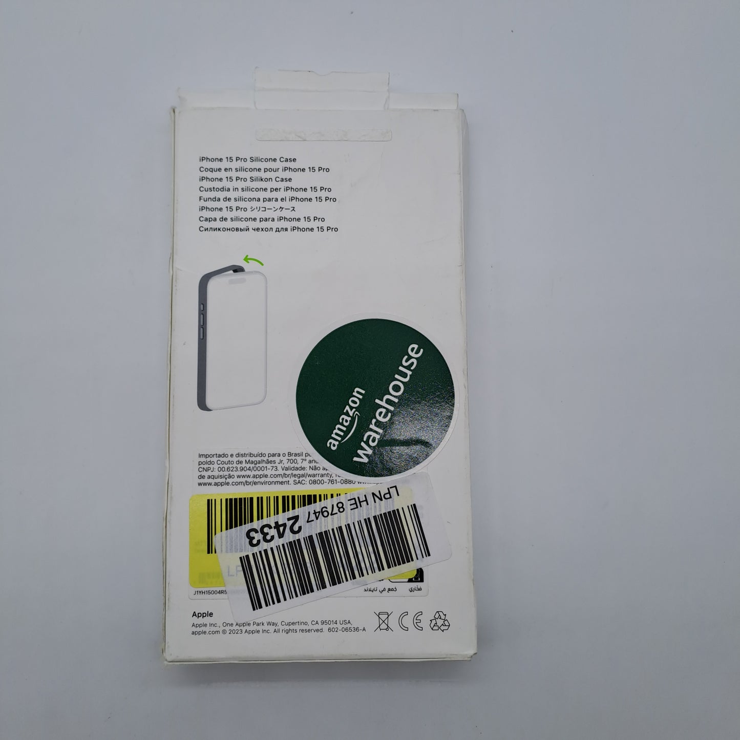 Coque en silicone pour Apple iPhone 15 Pro