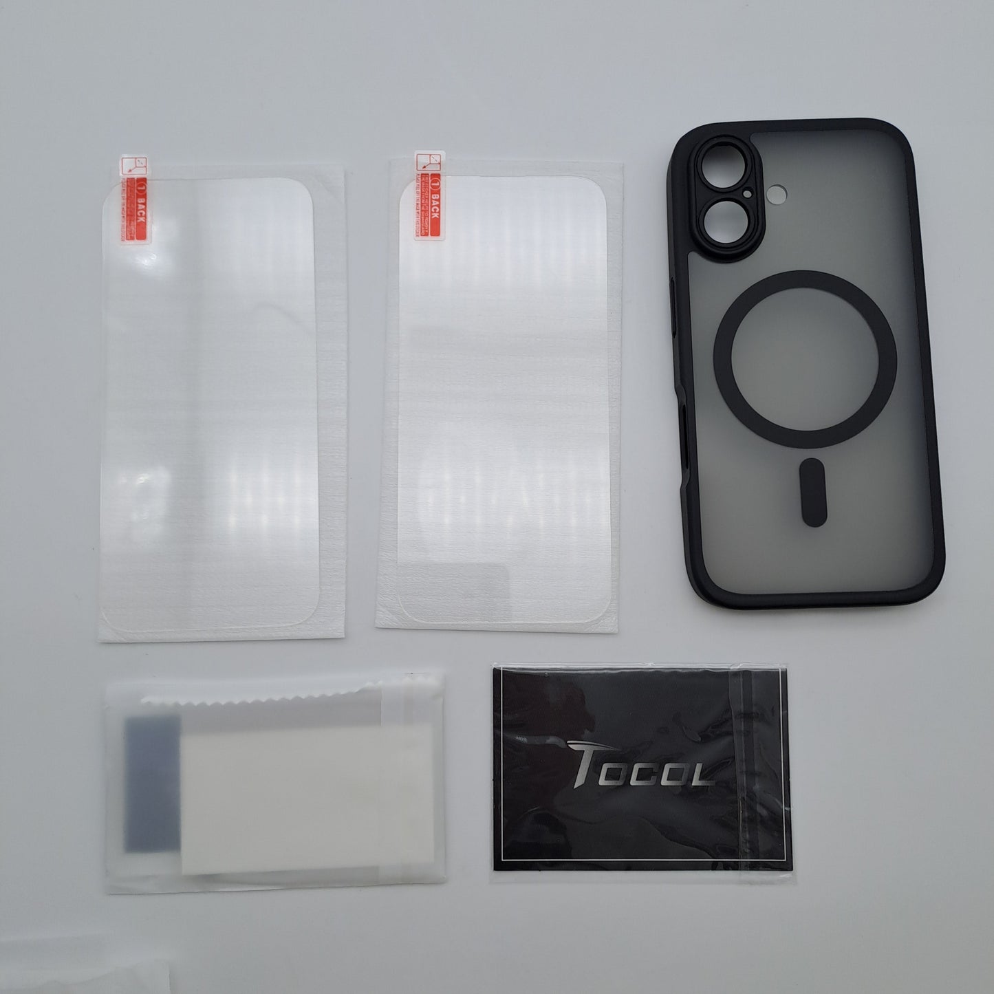 Tocol Cover Magnetica MagSafe per iPhone 16 + 2 Vetri Protettivi