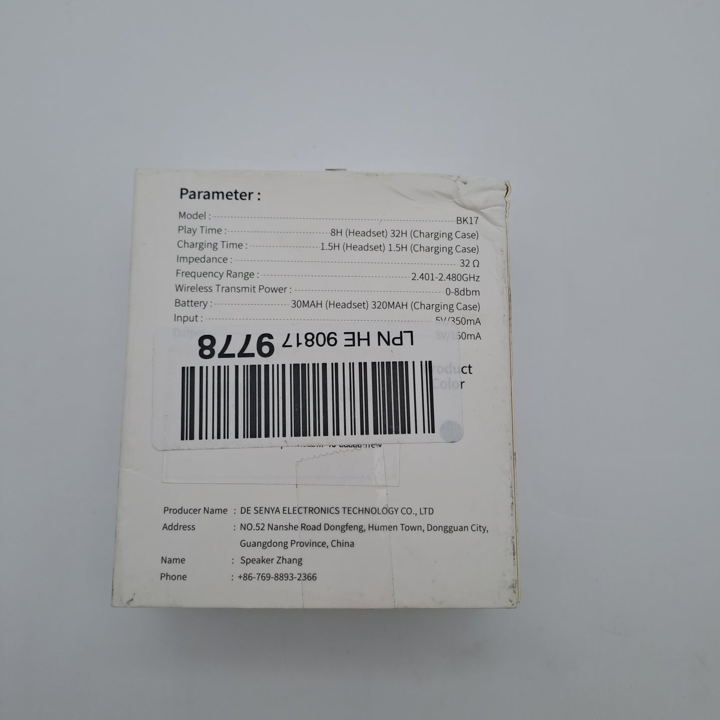 Écouteurs Bluetooth 5.3 stéréo HiFi BK17