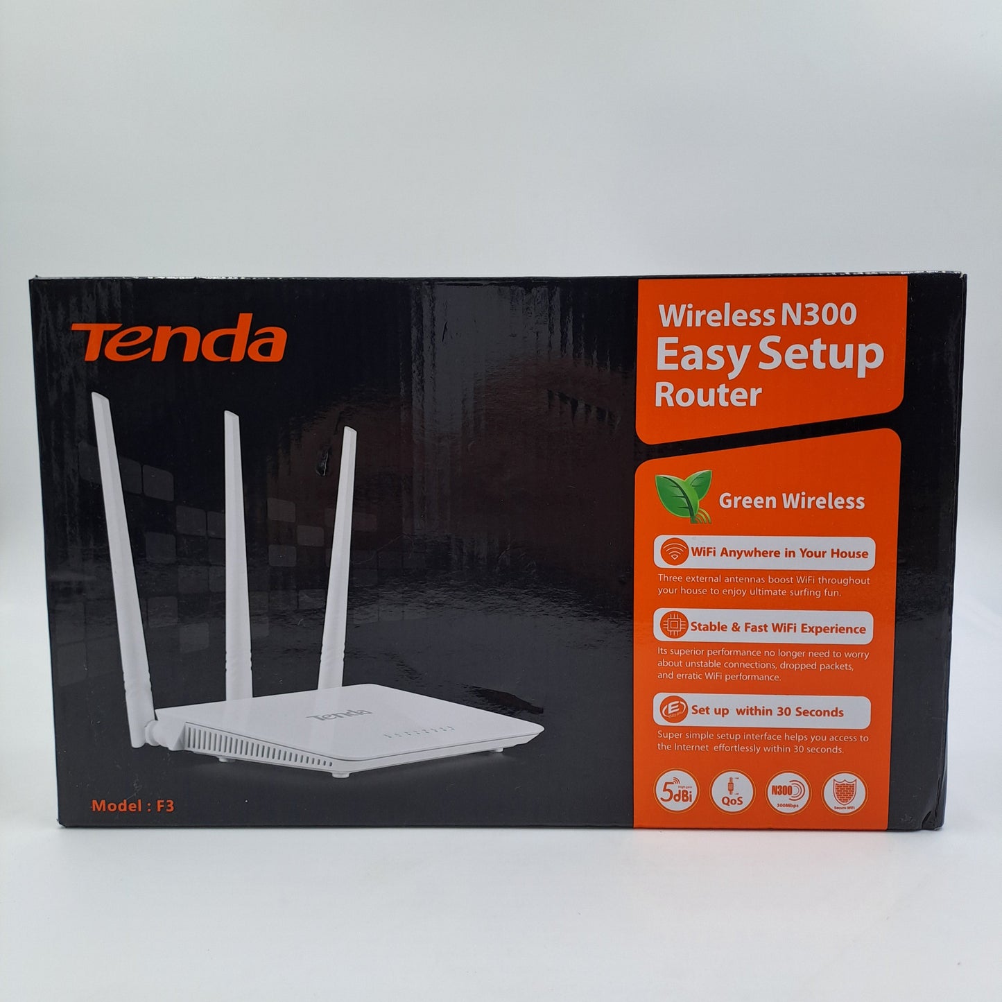 Tenda Wireless N300 Easy Setup Router – Modello F3