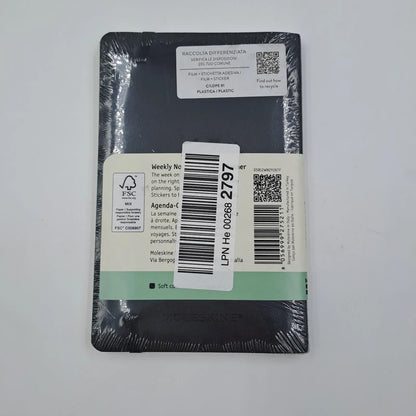 Agenda planner Moleskine 2026 carnet hebdomadaire journal couverture souple noire scellée