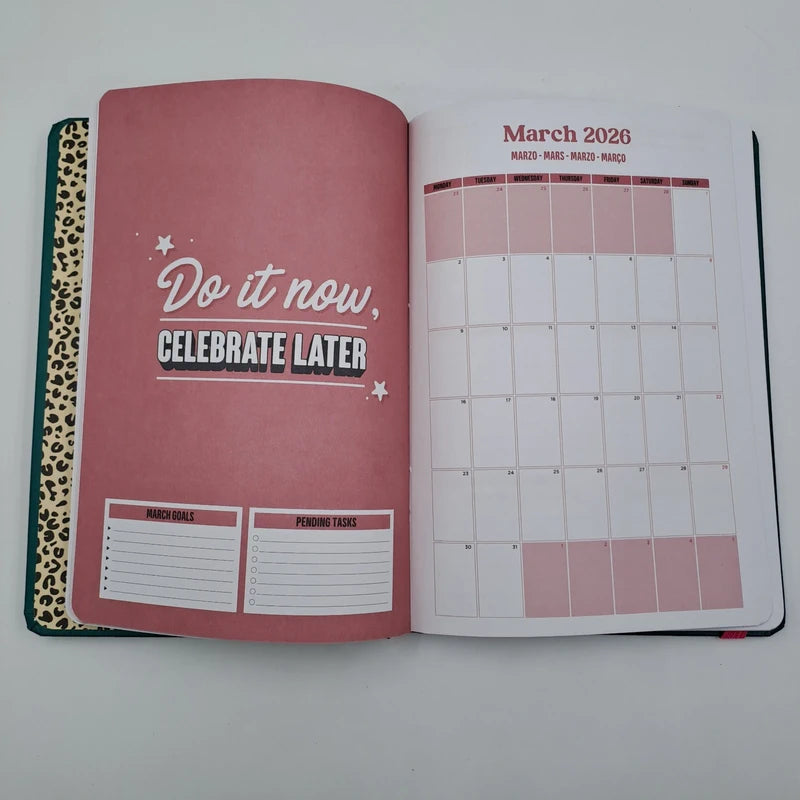Agenda Basic 2026 Mr. Wonderful avec carnet de notes assorti planner journal couverture rigide