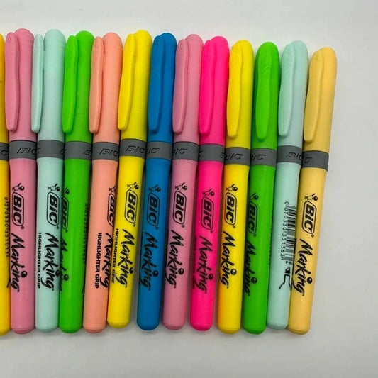 Set de 20 resaltadores BIC Marking colores pastel y fluorescentes surtidos con punta grip