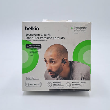 Belkin SoundForm ClearFit – Auricolari Wireless Open-Ear con Custodia di Ricarica