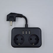 Presa Multipla 2 Vie con 3 Porte USB 3.1A
