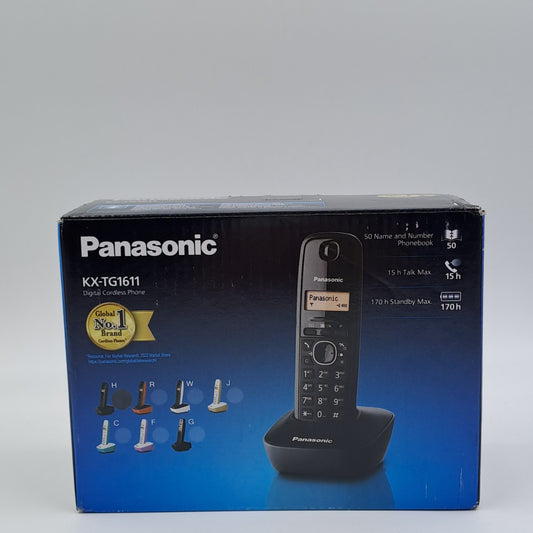 Panasonic KX-TG1611 Telefono Cordless Digitale DECT con Base e Accessori Inclusi