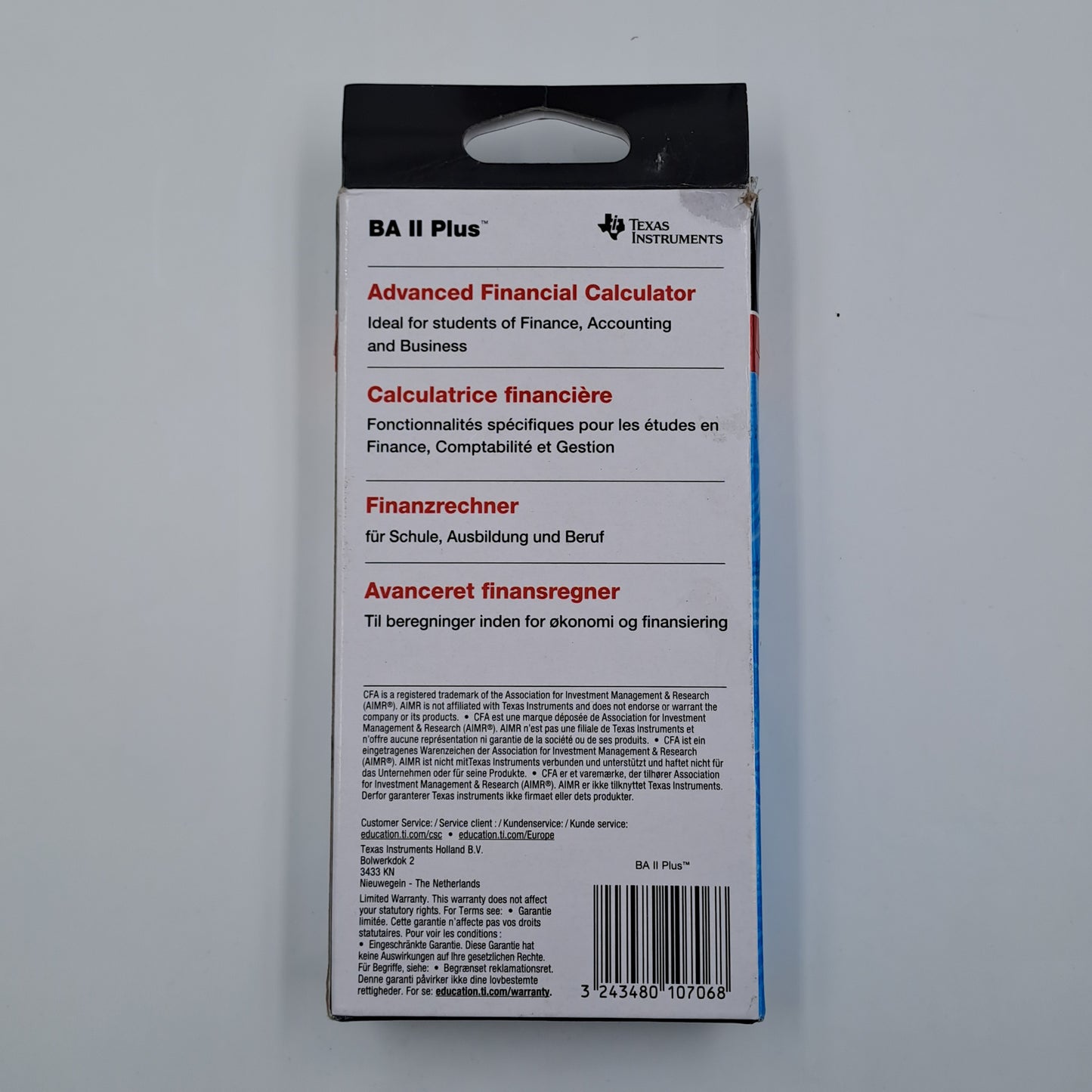 Calcolatrice Finanziaria Texas Instruments BA II Plus