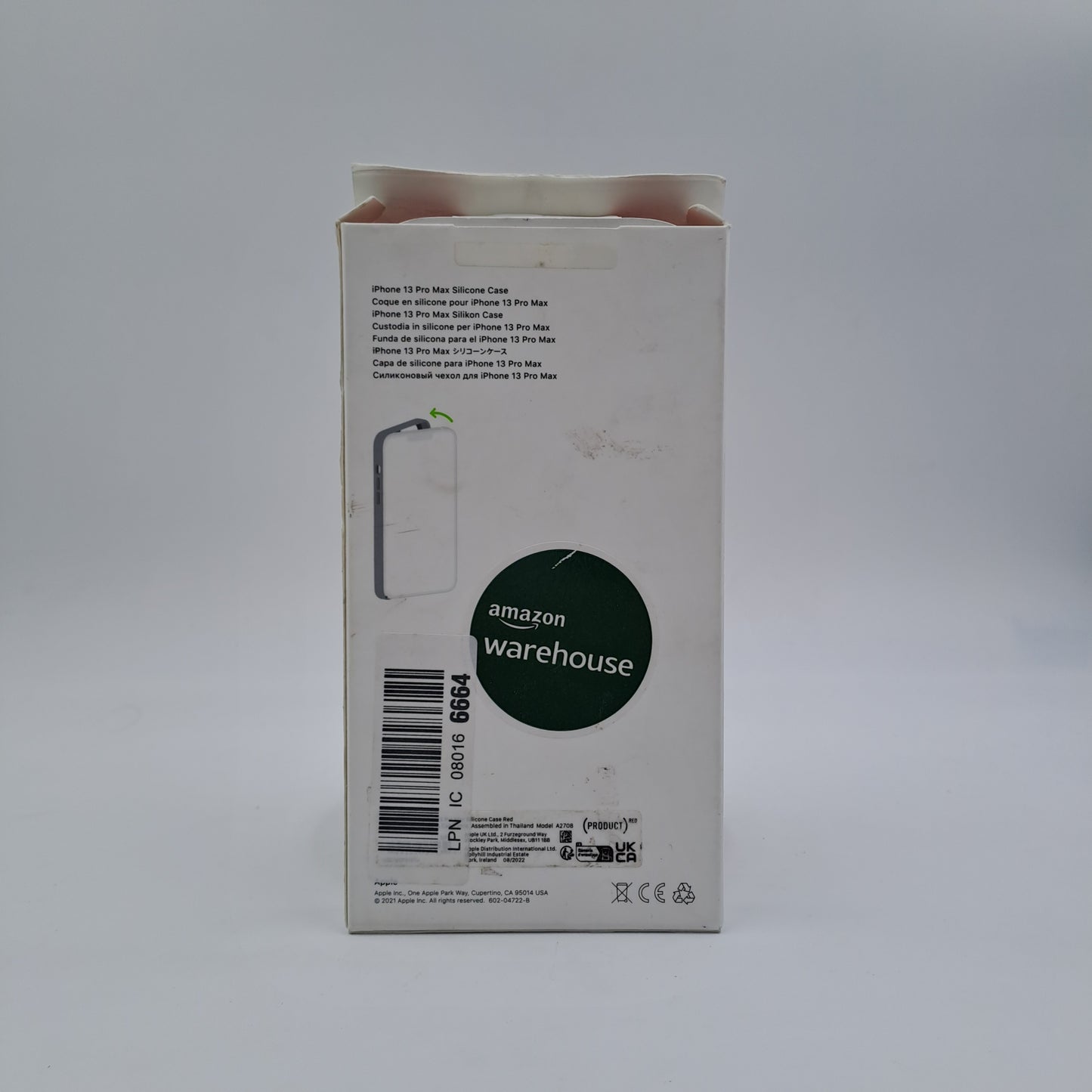 Apple Cover in Silicone Rossa con MagSafe per iPhone 13 Pro Max