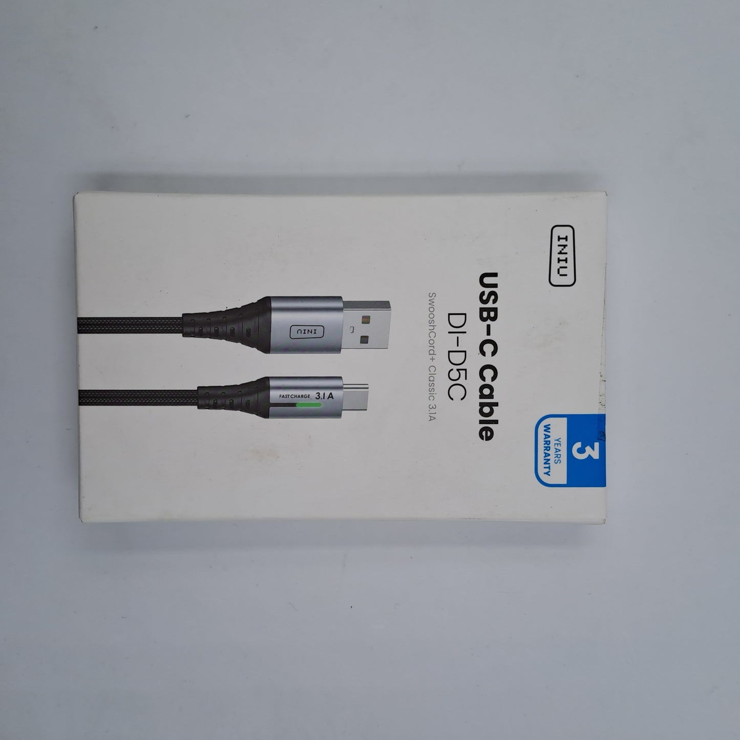 Cable USB-C INIU DI-D5C: carga rápida de 3,1 A (USB-C a USB-C)