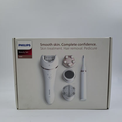 Philips Beauty Set 9000 Wet &amp; Dry – Multifunctional Epilator with Body and Face Accessories