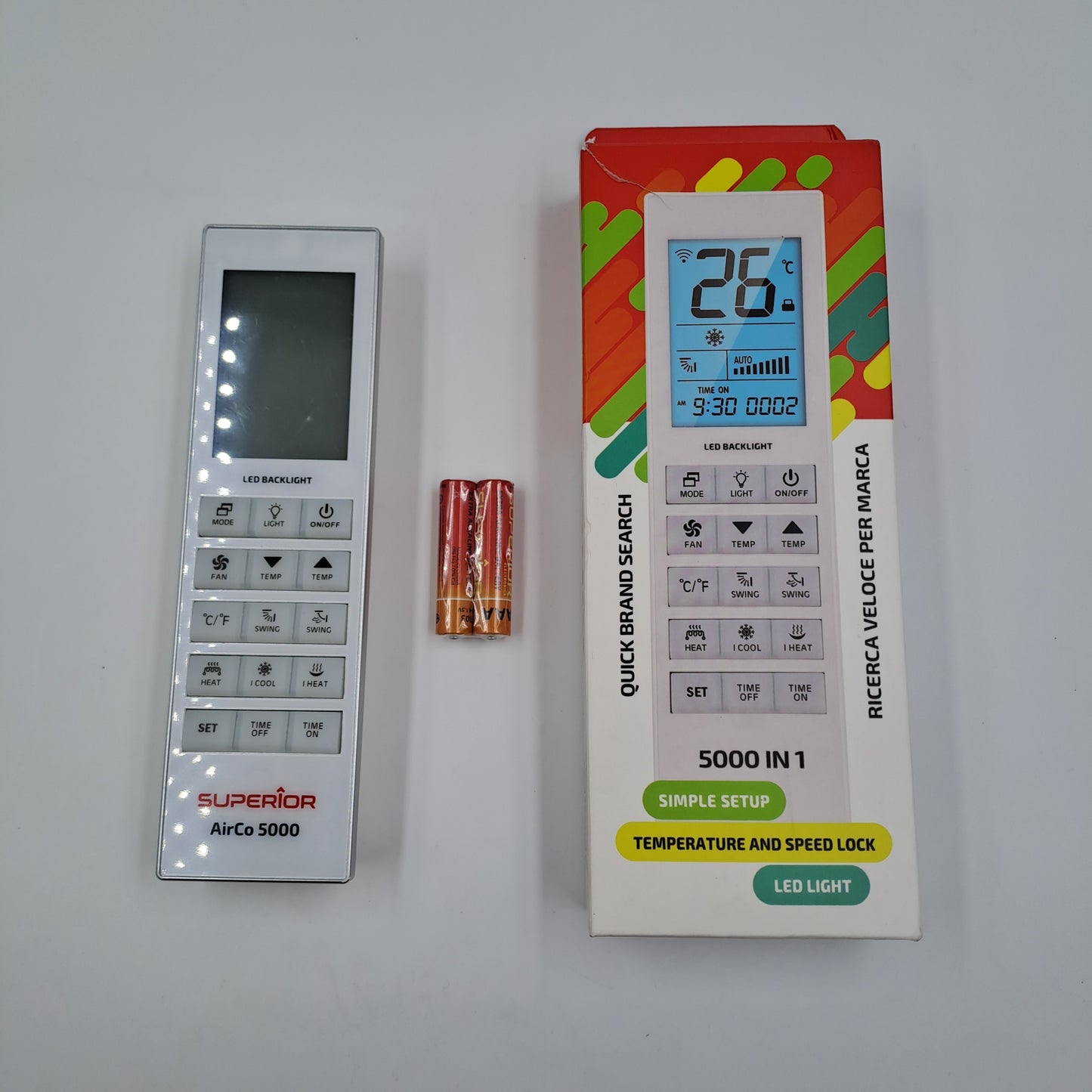 Telecomando Universale per Condizionatori Superior Electronics AirCo 5000 – 5000 in 1 con Display LCD Retroilluminato