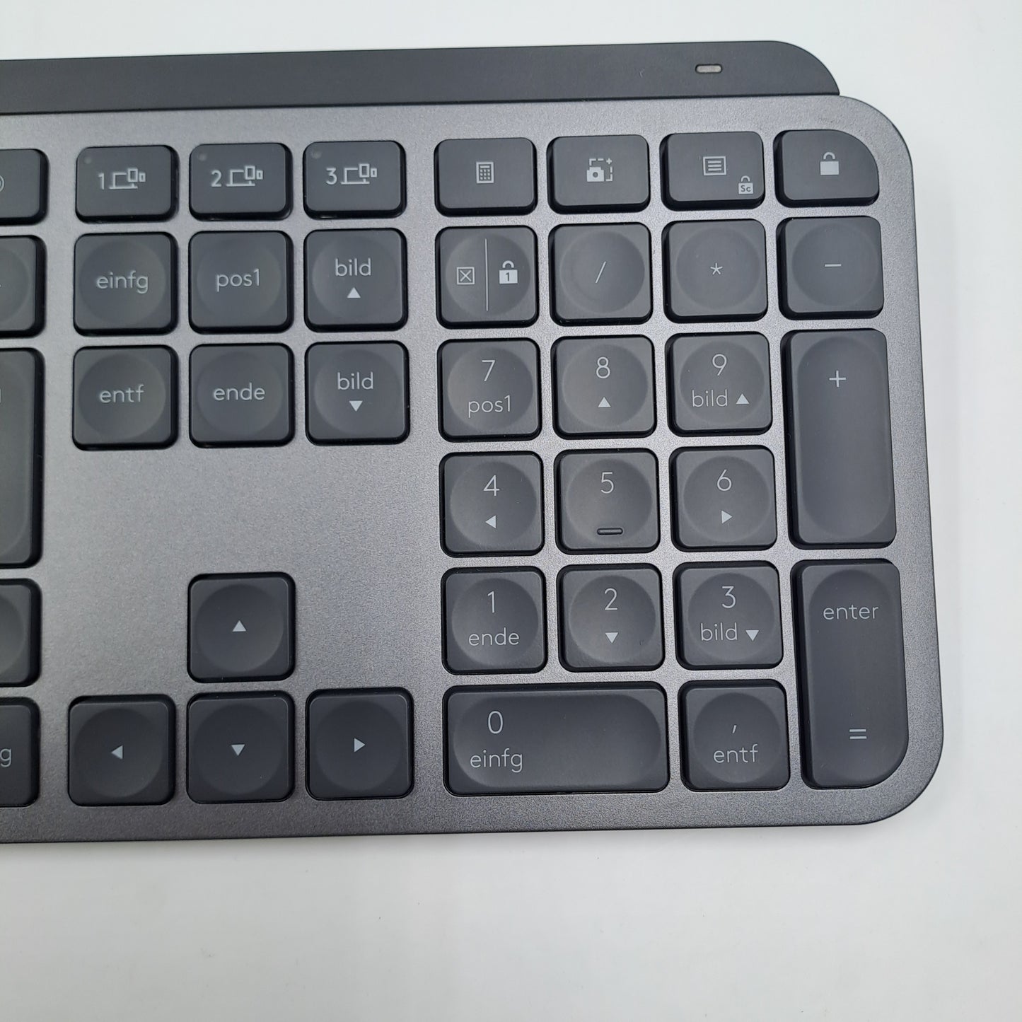 Logitech MX Keys S Tastiera Wireless Retroilluminata (Layout Tedesco QWERTZ) Graphite – Cavo USB-C + Scatola