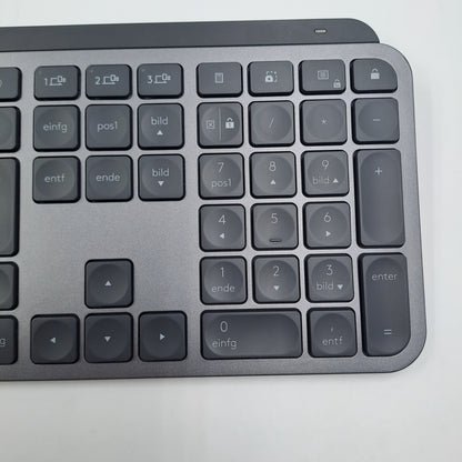 Logitech MX Keys S Tastiera Wireless Retroilluminata (Layout Tedesco QWERTZ) Graphite – Cavo USB-C + Scatola