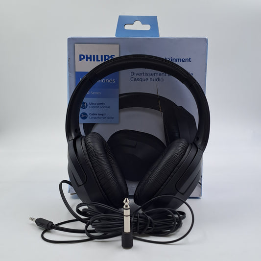 Philips TAH2005 2000 Series Cuffie Over-Ear Cablata Jack 3,5 mm con Adattatore 6,3 mm – Cavo 2 m – Scatola Originale