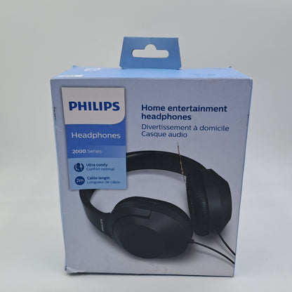 Auriculares supraaurales con cable Philips TAH2005 Serie 2000 (con conector de 3,5 mm y adaptador de 6,3 mm), cable de 2 m, caja original.