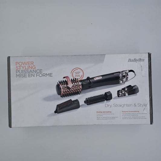 BaByliss Spazzola Rotante Ionica Multifunzione con Accessori – Asciuga, Volumizza e Modella i Capelli