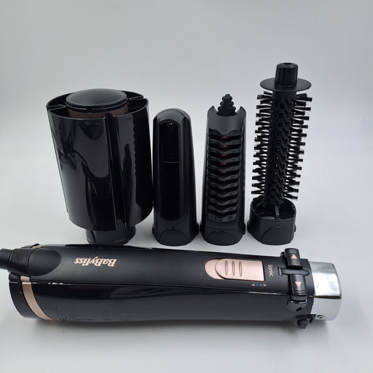 BaByliss Spazzola Rotante Ionica Multifunzione con Accessori – Asciuga, Volumizza e Modella i Capelli