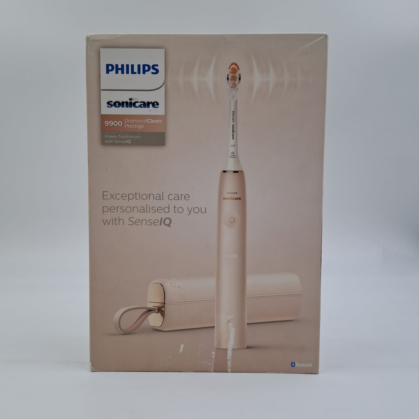 Cepillo de dientes eléctrico sónico Philips Sonicare 9900 Prestige Premium (champán, estuche USB y accesorios)