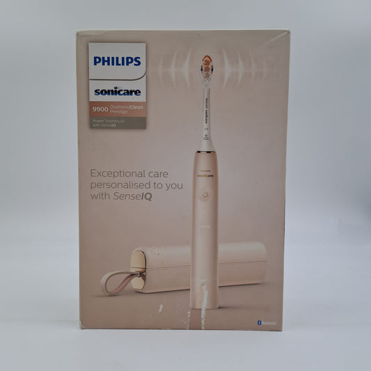 Philips Sonicare 9900 Prestige Spazzolino Elettrico Sonico Premium – Champagne, Custodia USB + Accessori