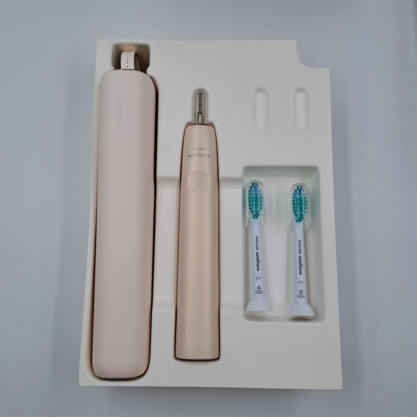 Cepillo de dientes eléctrico sónico Philips Sonicare 9900 Prestige Premium (champán, estuche USB y accesorios)