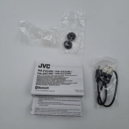 JVC HA-EC25W Bluetooth Sport Wireless Headphones IPX2 Sweatproof Nero
