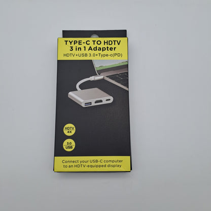 Adaptateur USB-C vers HDMI 4K 3 en 1