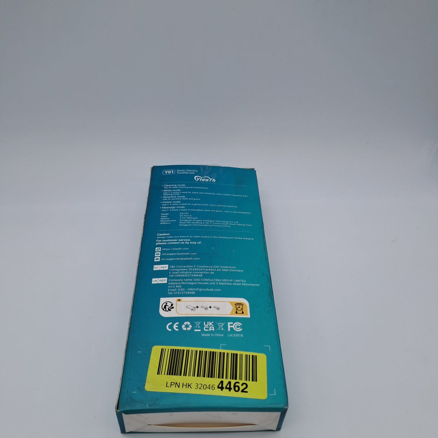 Spazzolino Elettrico Sonico Yteath Y01