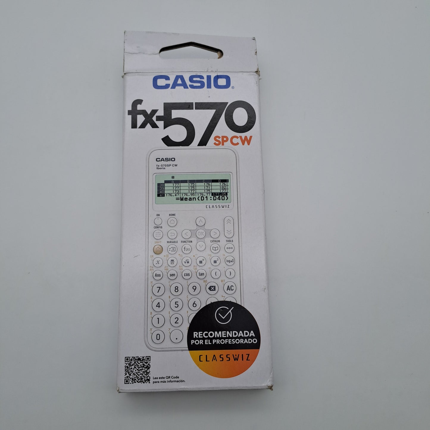 Casio FX-570SP – Calcolatrice Scientifica Bianca con Custodia