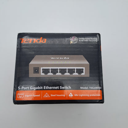Tenda Switch Gigabit Ethernet 5 Porte