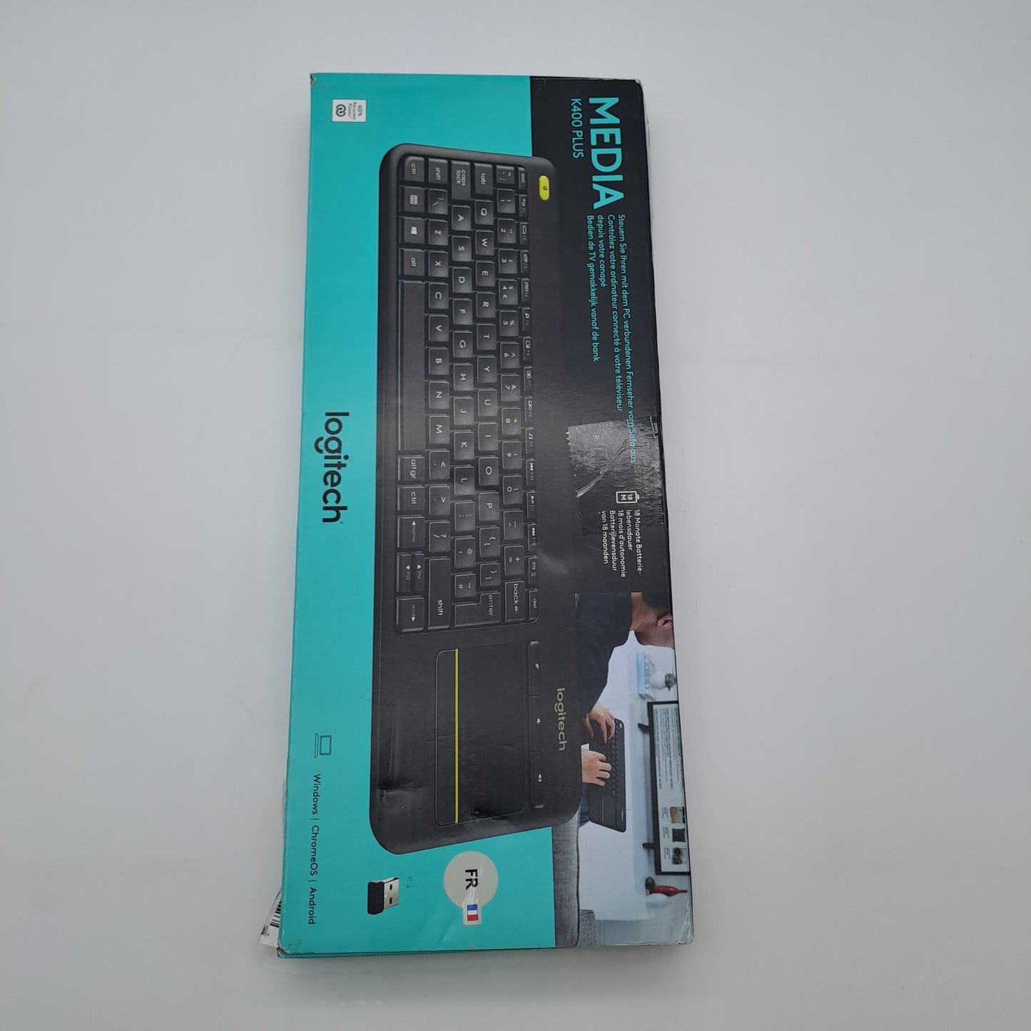 Logitech K400 Plus Tastiera Wireless Touch TV