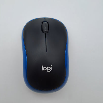 Logitech M185 Mouse Wireless Nero/Blu con Ricevitore USB