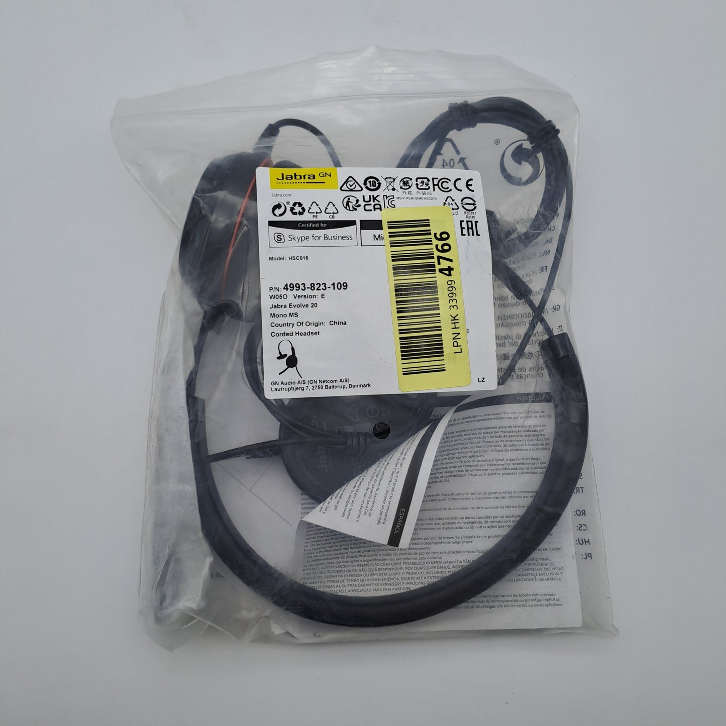 Jabra Evolve 20 Mono Headset
