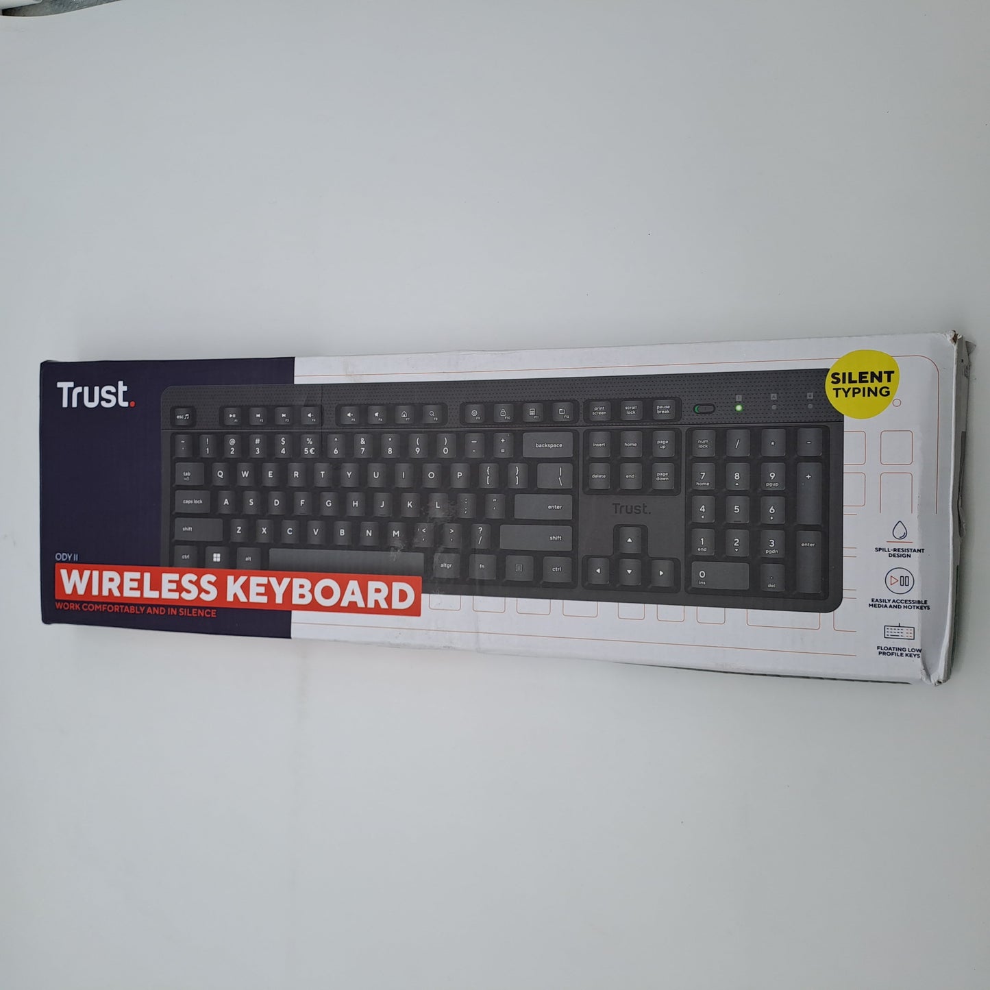 Trust Ody II Tastiera Wireless Silenziosa QWERTY US