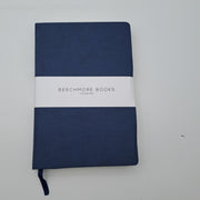 Beechmore Books Taccuino a Righe A5 – Blu Navy con Copertina Rigida in Pelle Vegana