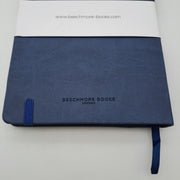 Beechmore Books Taccuino a Righe A5 – Blu Navy con Copertina Rigida in Pelle Vegana