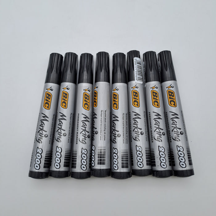 BIC Marking 2000 ECOlutions – Pennarelli Indelebili Neri, 8 Pezzi