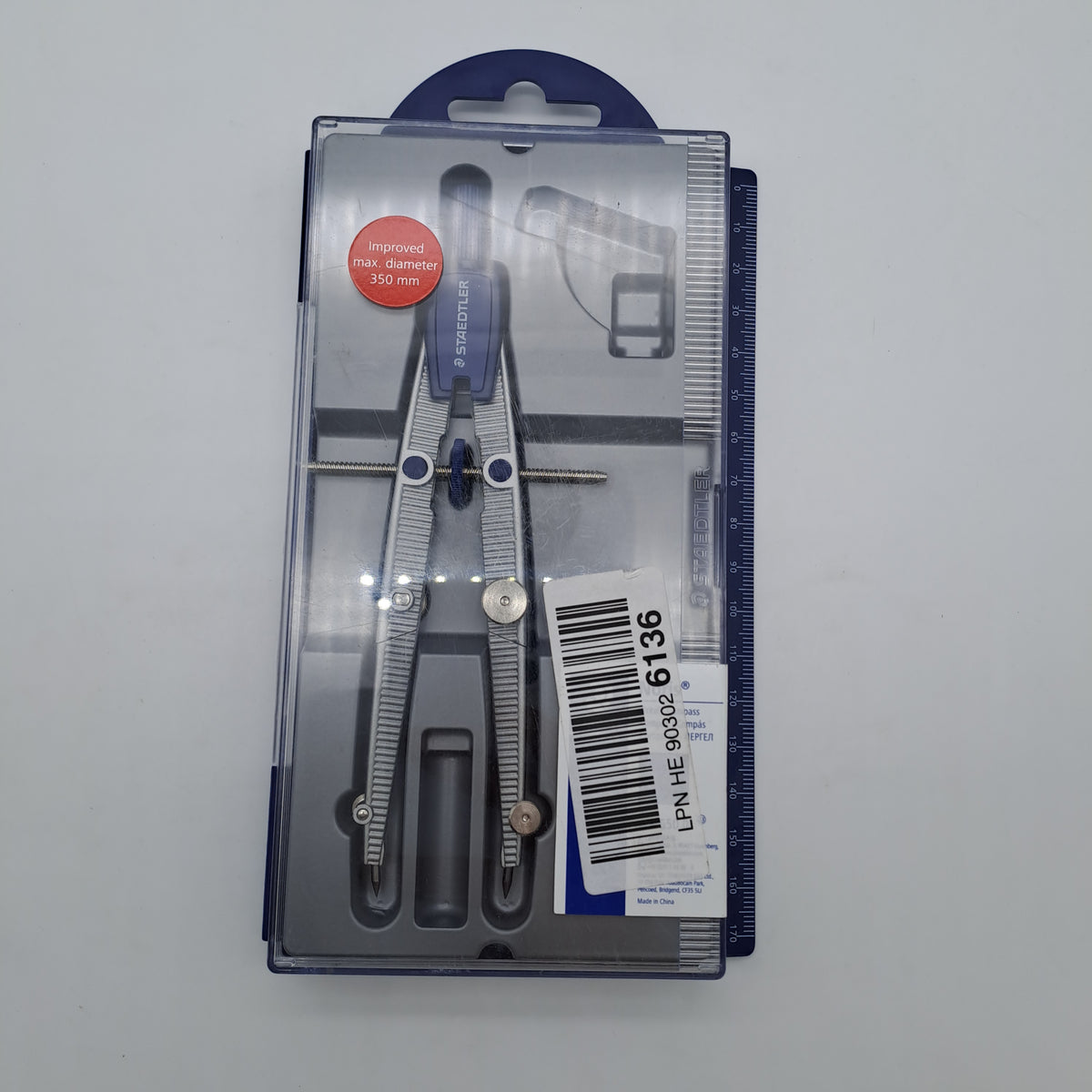 STAEDTLER Noris Compasso di Precisione per Scuola e Disegno Tecnico con Astuccio – Accessori Mancanti