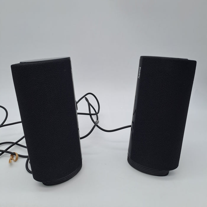 Hama E80 Casse Stereo per PC USB con Jack 3,5 mm – Nero