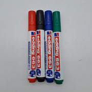 edding 663 Pennarelli per Lavagna Bianca 1-5 mm – Set 4 Colori Assortiti