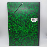 ACROPAQ Cartella da Disegno A3 34 x 45 cm Verde/Nero con Elastici e Dorso Espandibile