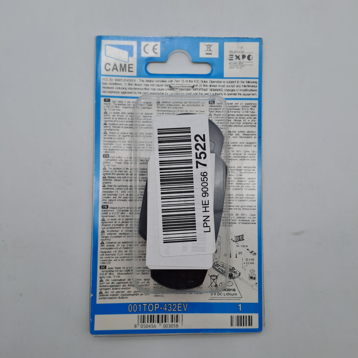 CAME TOP-432EE – Telecomando Originale 433,92 MHz