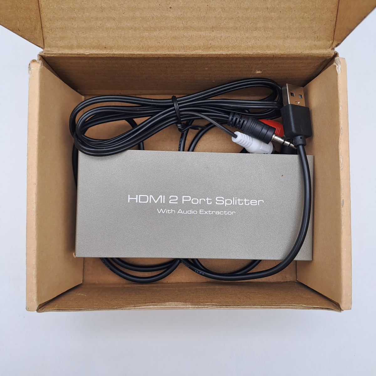 HDMI 2 Port Splitter con Audio Extractor