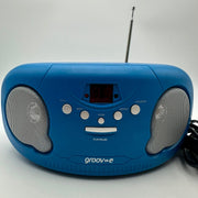Groov-e GVPS733BE Original Boombox – Lettore CD Portatile con Radio AM/FM e AUX Blu